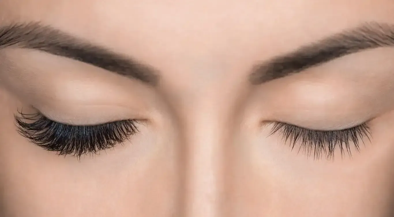 Woman receiving lash lift treatment in Temecula
