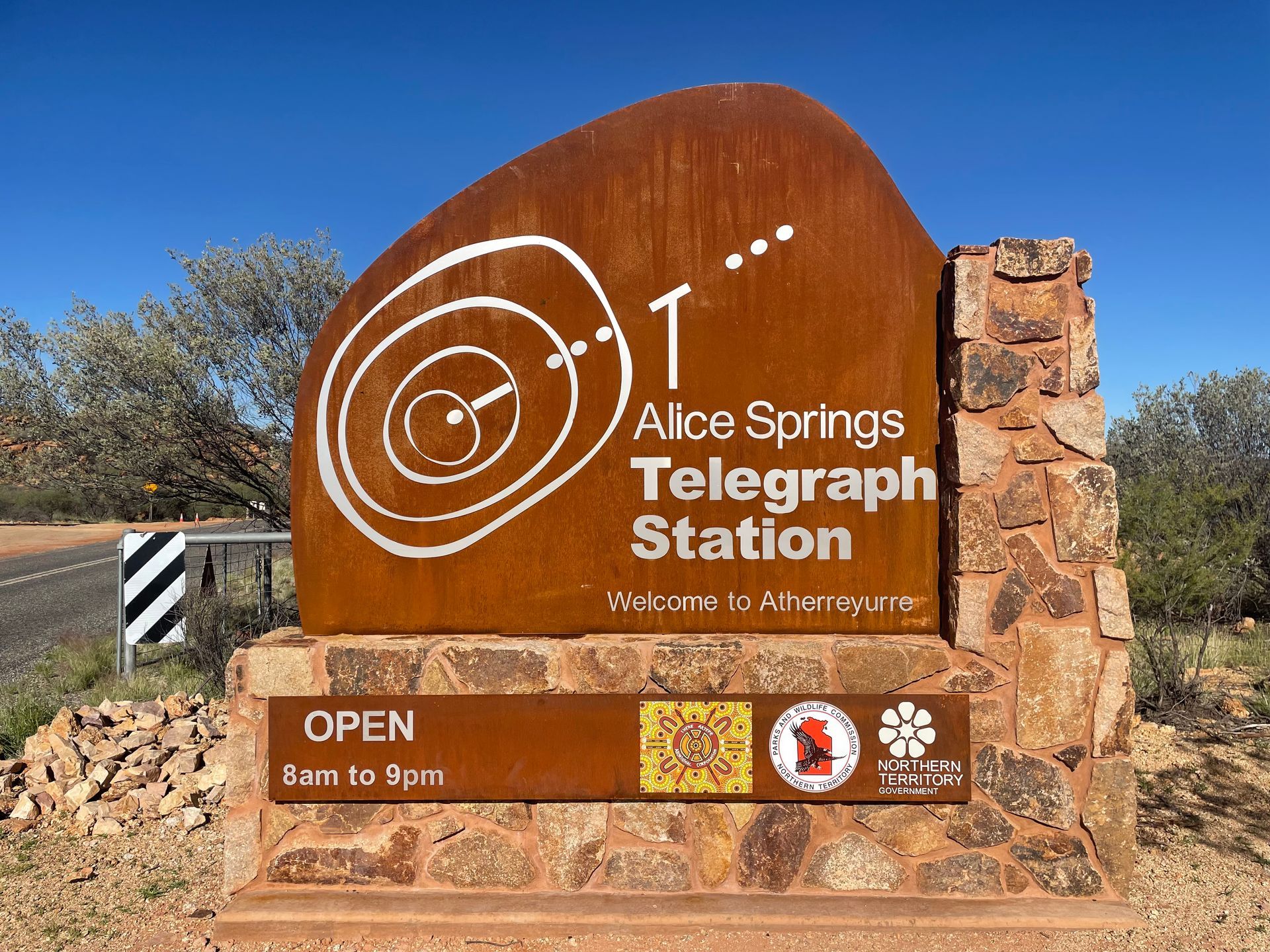 A sign for the alice springs telegraph station