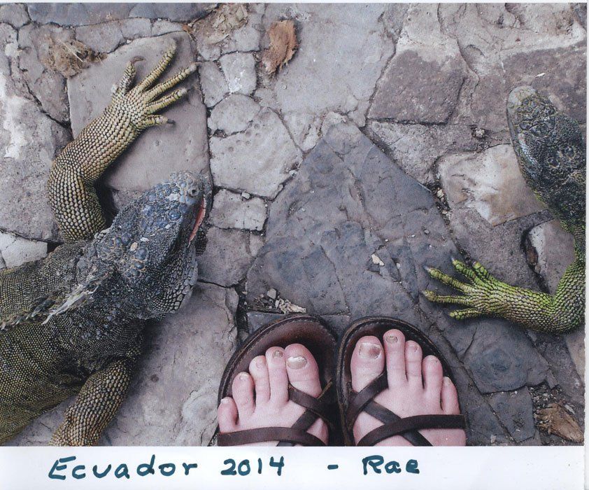 handmade leather sandals in Ecuador