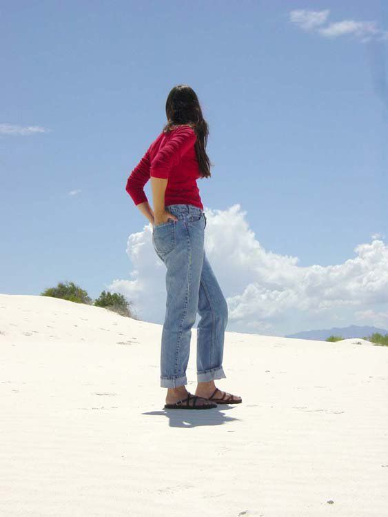 handmade leather sandals at White Sands, New Mexico