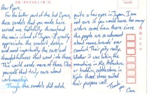 handmade leather sandals in Japan