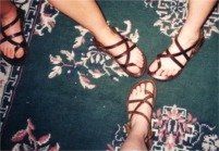 photo: three feet with Piper Sandals