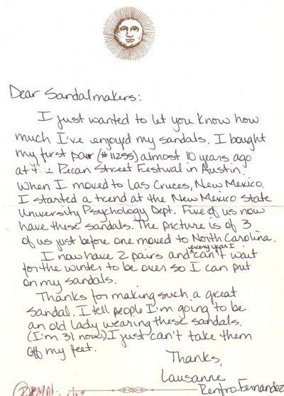 letter: I'm going to be an old lady wearing these sandals
