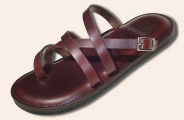 wide strap slip on sandal