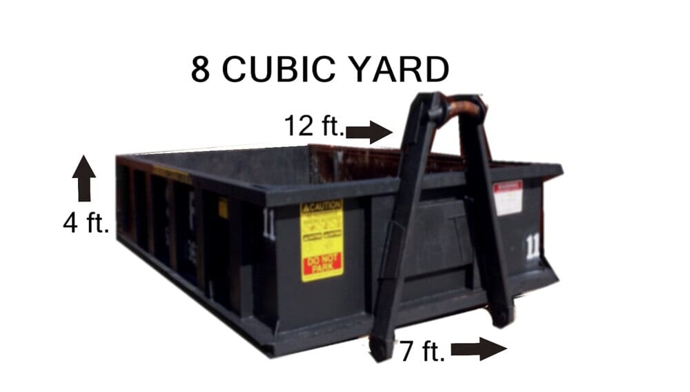 8 Cubic Yard Dumpster - C & D Disposal in Naples, FL