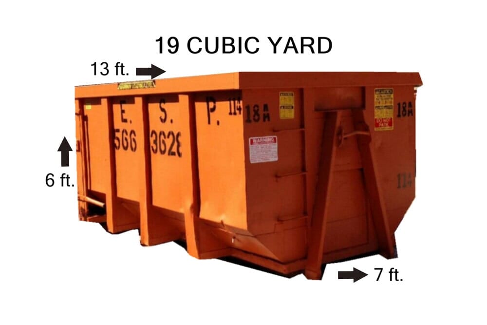 19 Cubic Yard Dumpster - C & D Disposal in Naples, FL