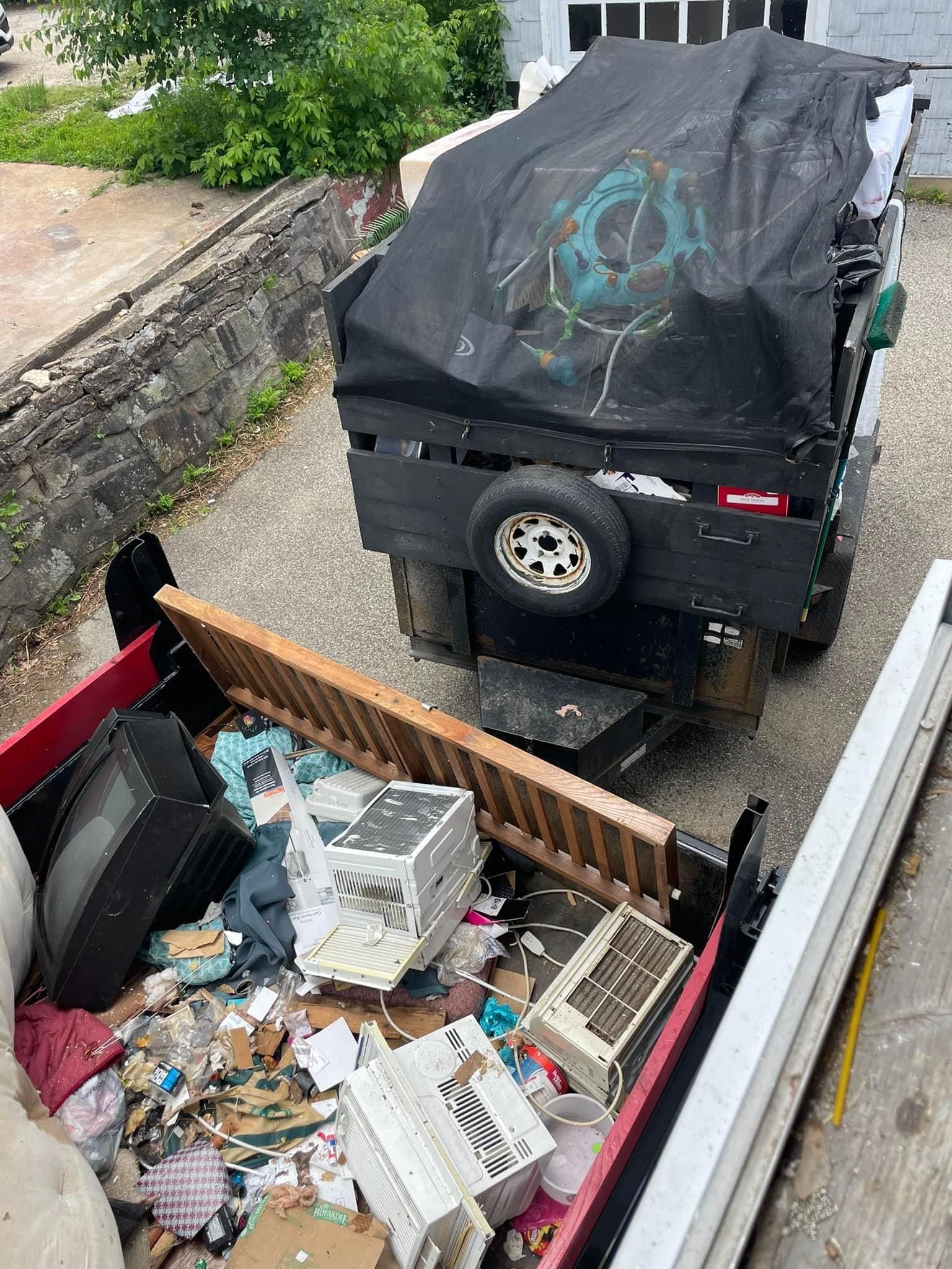 Removing junk electronics from a property