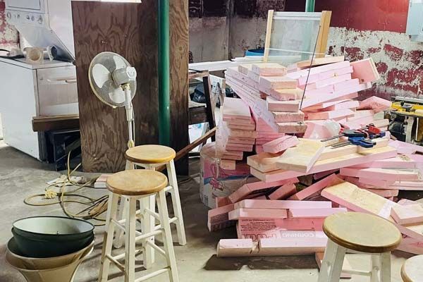 Image of a hoarding situation inside of a house