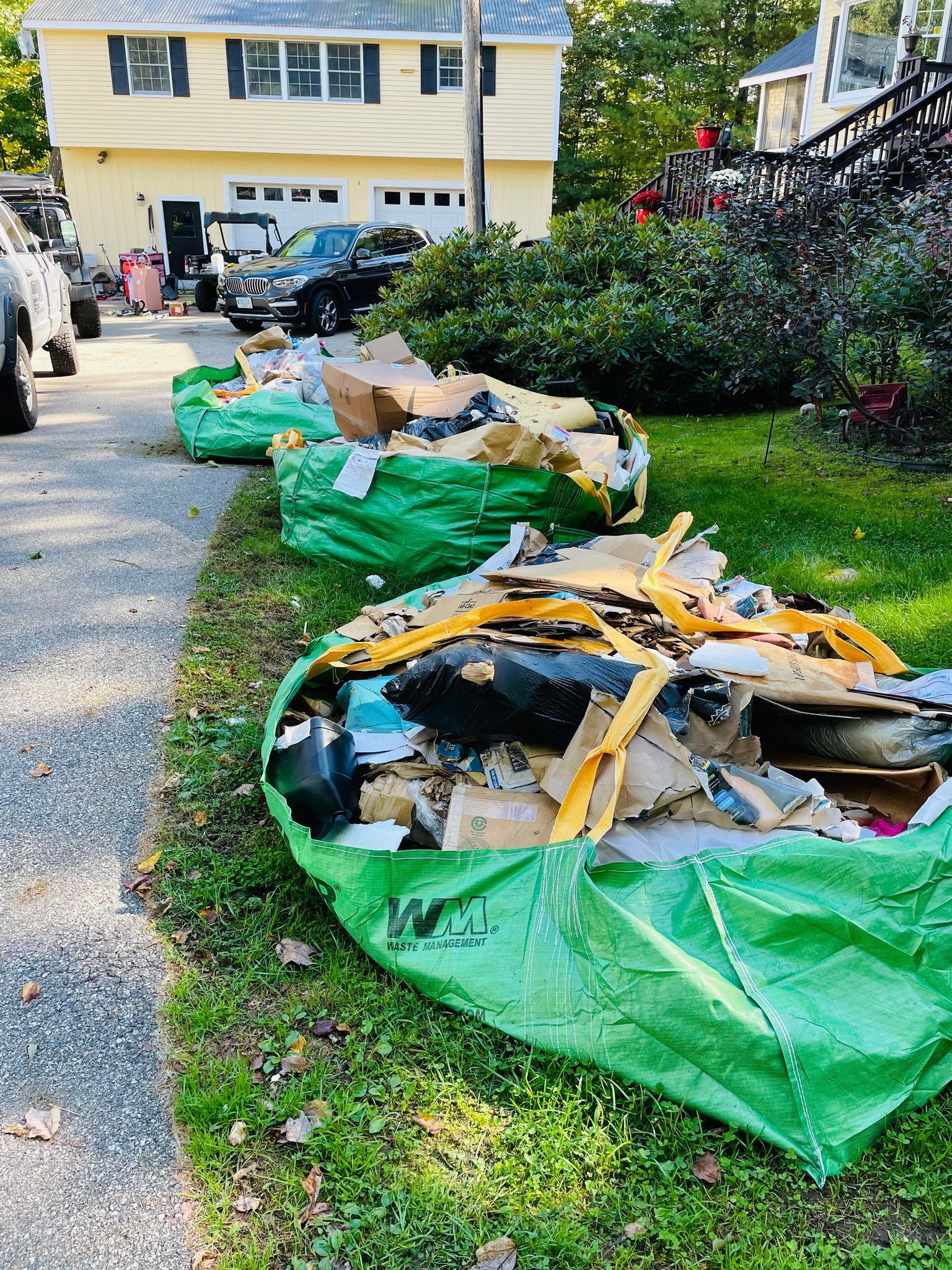 Construction debris bags pickup