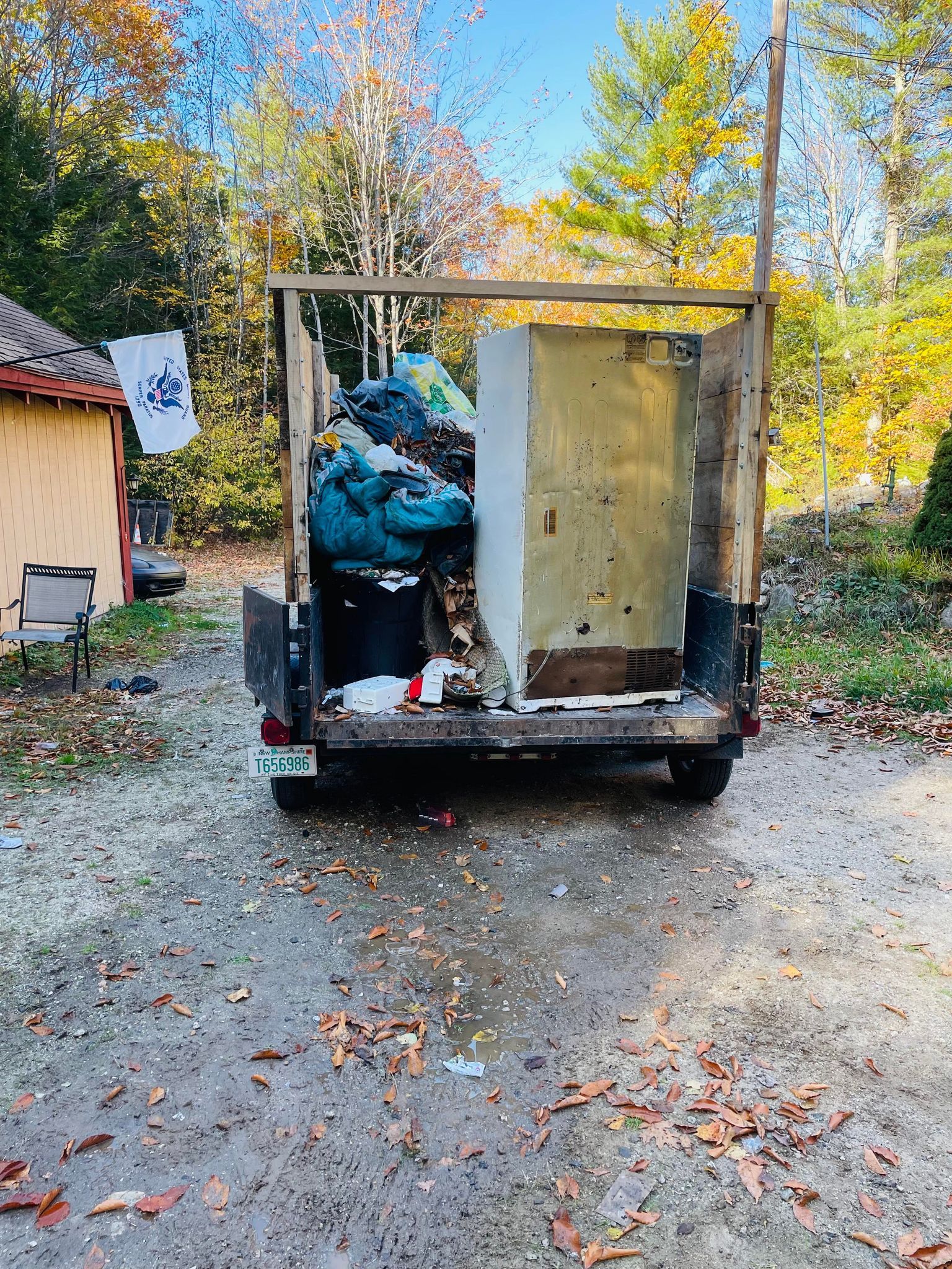 trailer full of junk, finally freedom junk removal