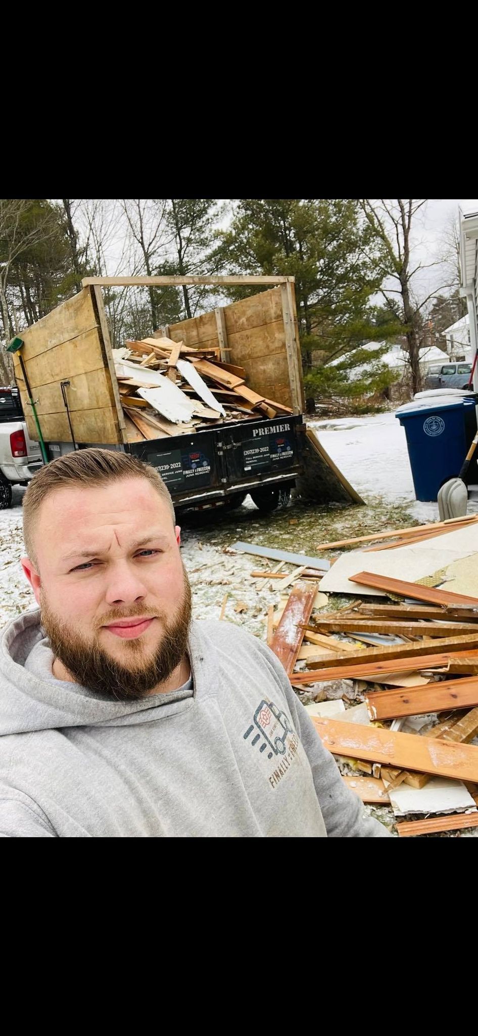 Finally Freedom Junk Removal pro on the job