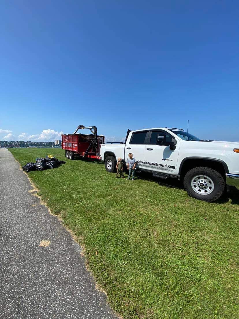 The Finally Freedom Junk Removal truck