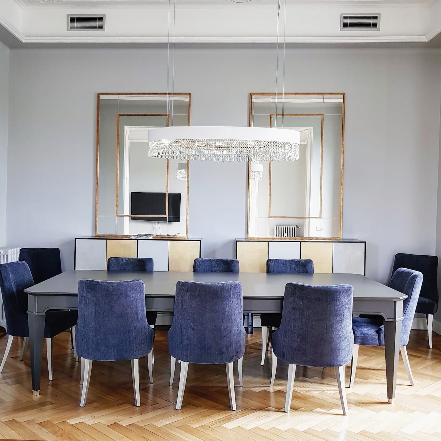 tappezzeria sedie blu