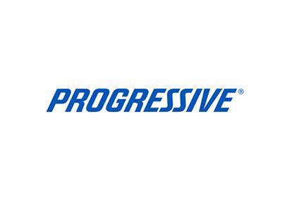 Progressive Insurance logo in blue on white background.