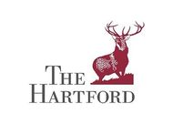The Hartford logo: a maroon stag with large antlers above the words 