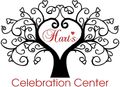 Hart's Celebration Center logo: Black tree with heart-shaped center holding the name