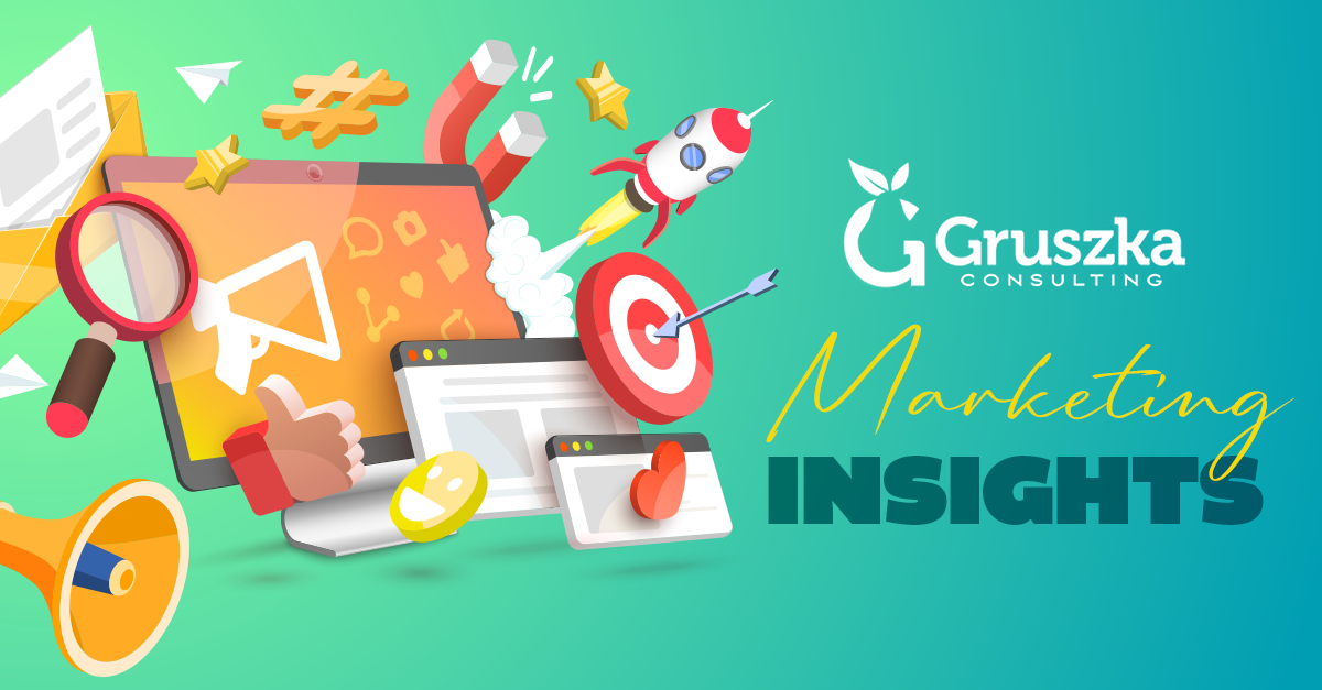 Marketing-themed illustration with a target, rocket, magnifying glass, and computer screens; 