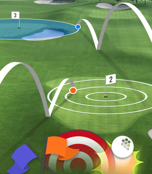 Golf ball flight tracking in TrackMan simulator game mode