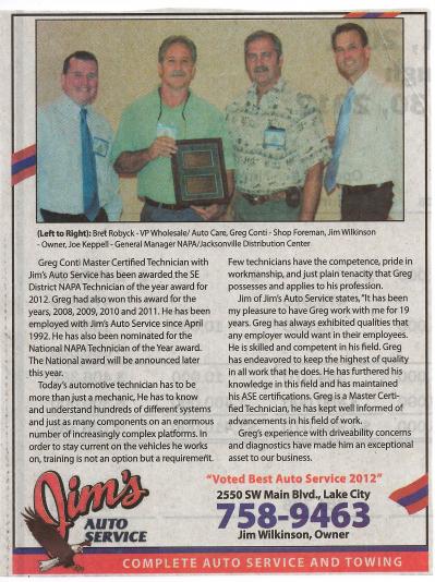 Wrecker Service Professionals — Group Photo on Article in Lake City, FL