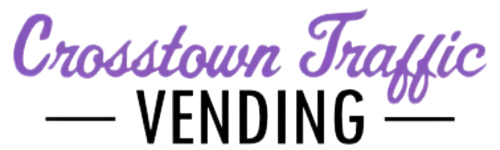Crosstown Traffic Vending logo in purple script and black sans-serif text with a horizontal black line.