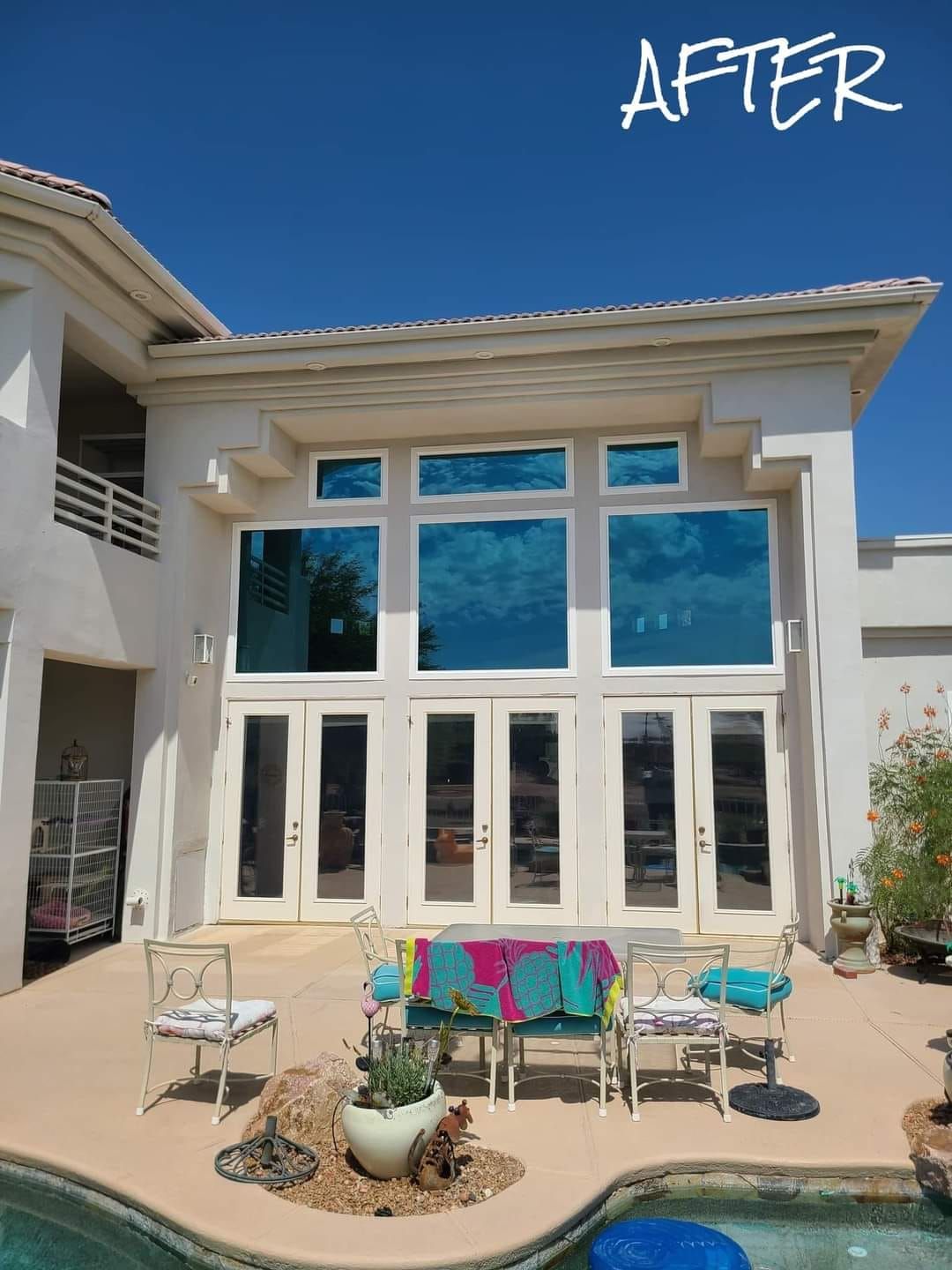 A picture of a house with the word after on it