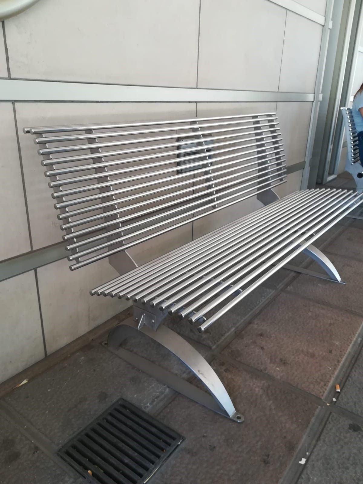 panchine in acciaio inox