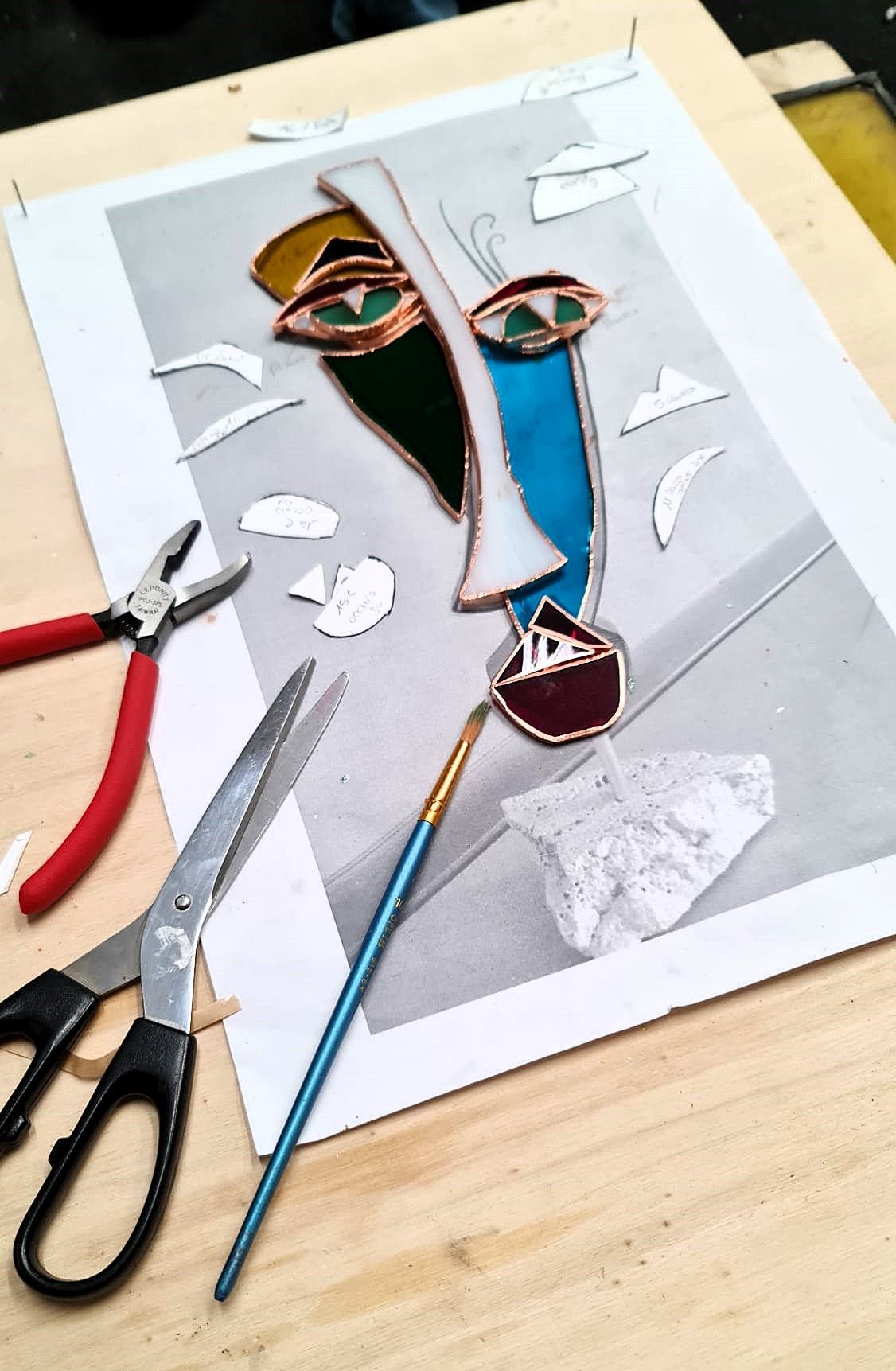 decorazione su vetro a Roma