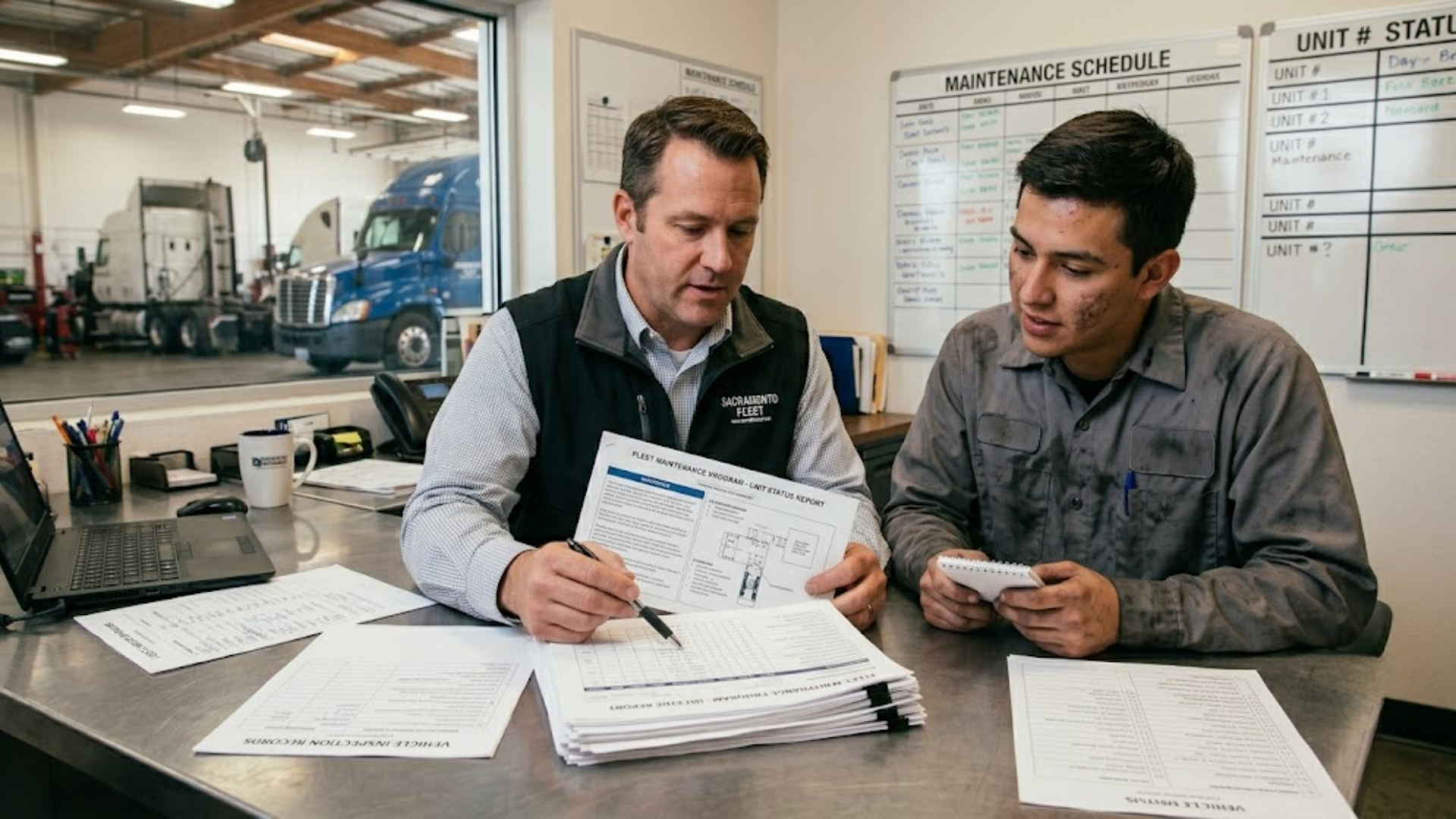 fleet maintenance program planning commercial truck service
