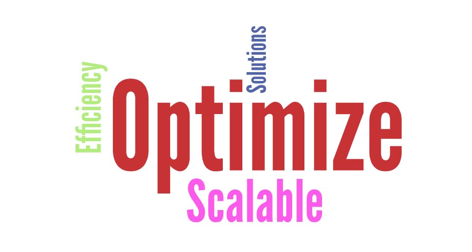 The word optimize that is on a white background