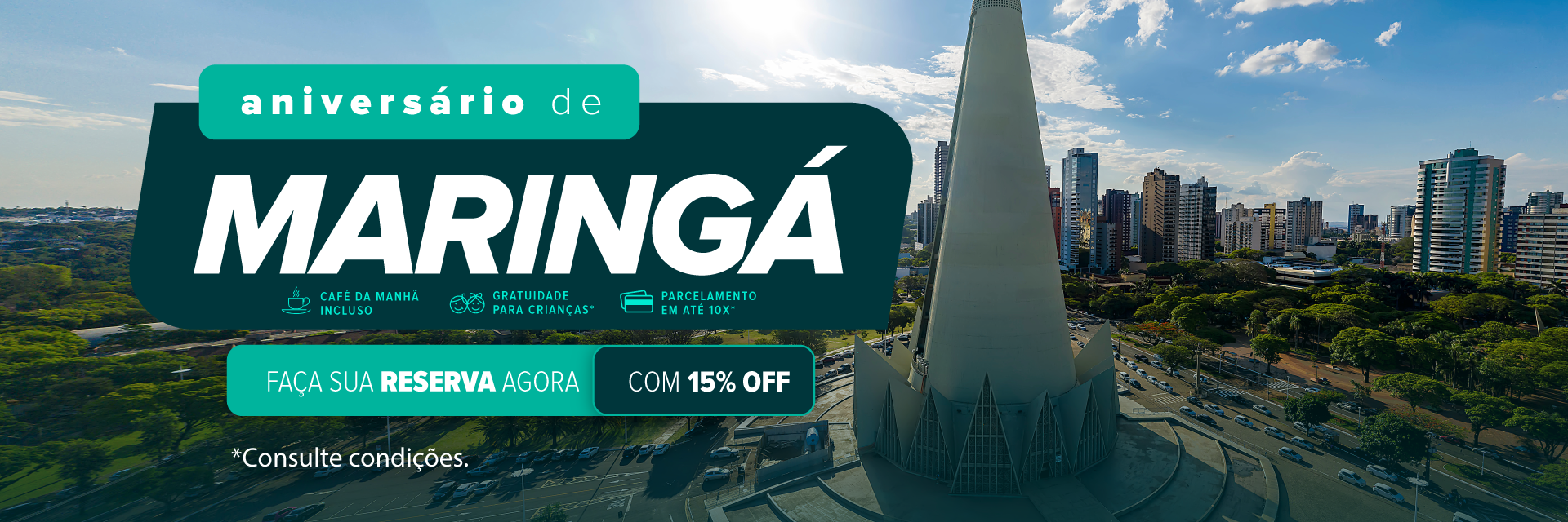 Banner Campanha de Aniversário Hotel Deville Cuiabá