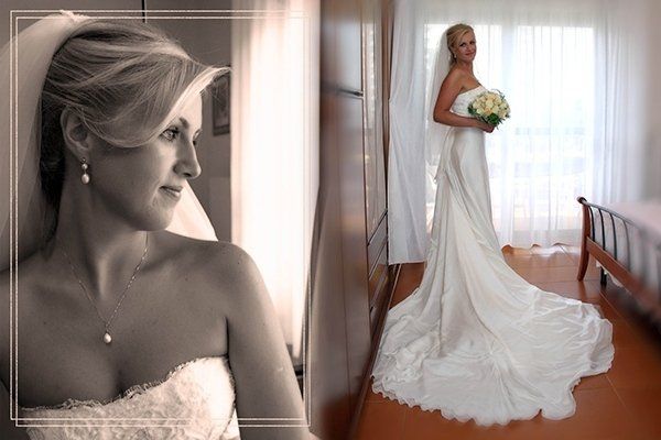 Sposa con un vestito matrimoniale