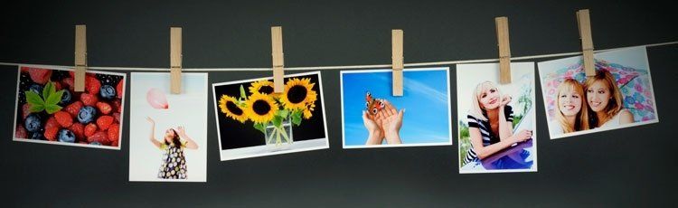 fotografie appese a un filo
