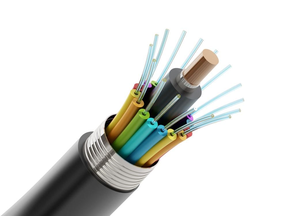 A Close Up of an Optical Fiber Cable on a White Background — River City Communications In Melinga, NSW