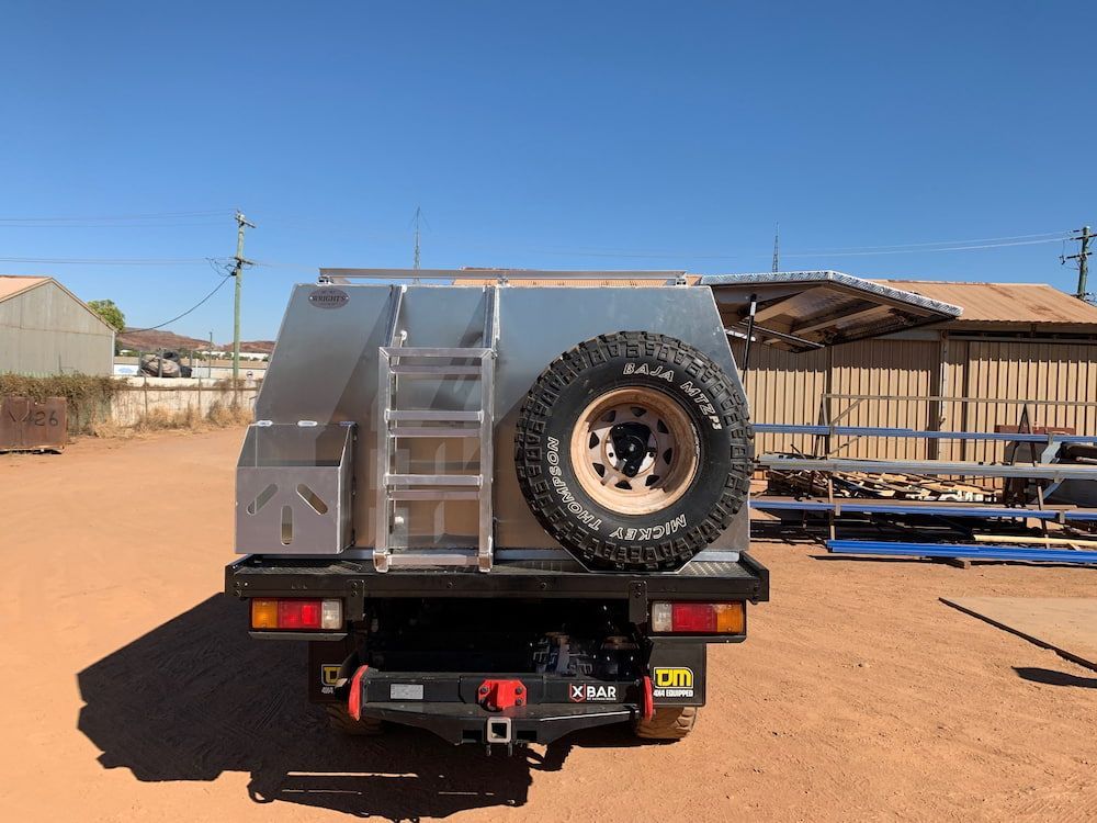 Back of the Truck With in the Middle Road — Wright's Welding Operations In Ryan QLD