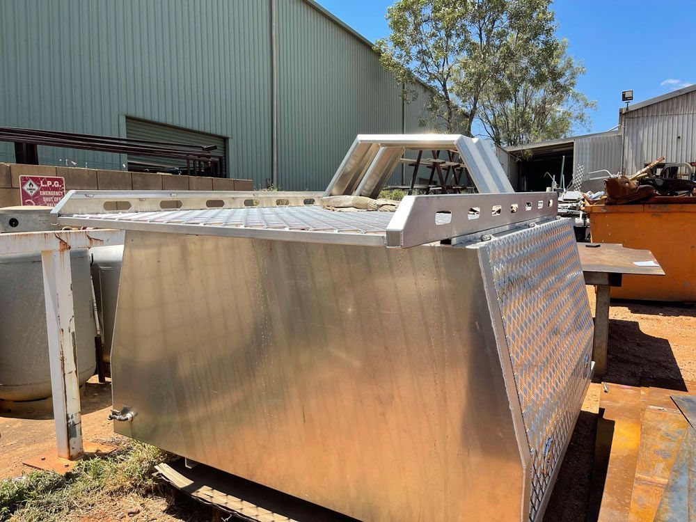 Aluminum Canopy Display — Wright's Welding Operations In Ryan, QLD