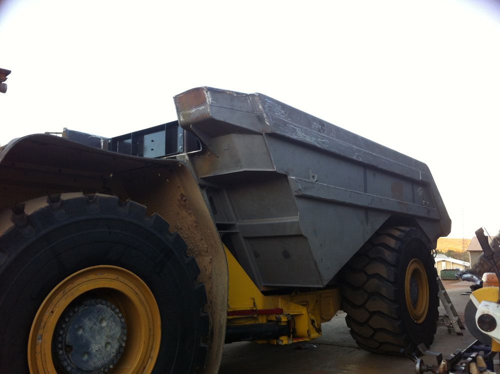 Heavy Equipment Truck For Repairing Maintenance On The Welding Shop — Wright's Welding Operations In Ryan, QLD