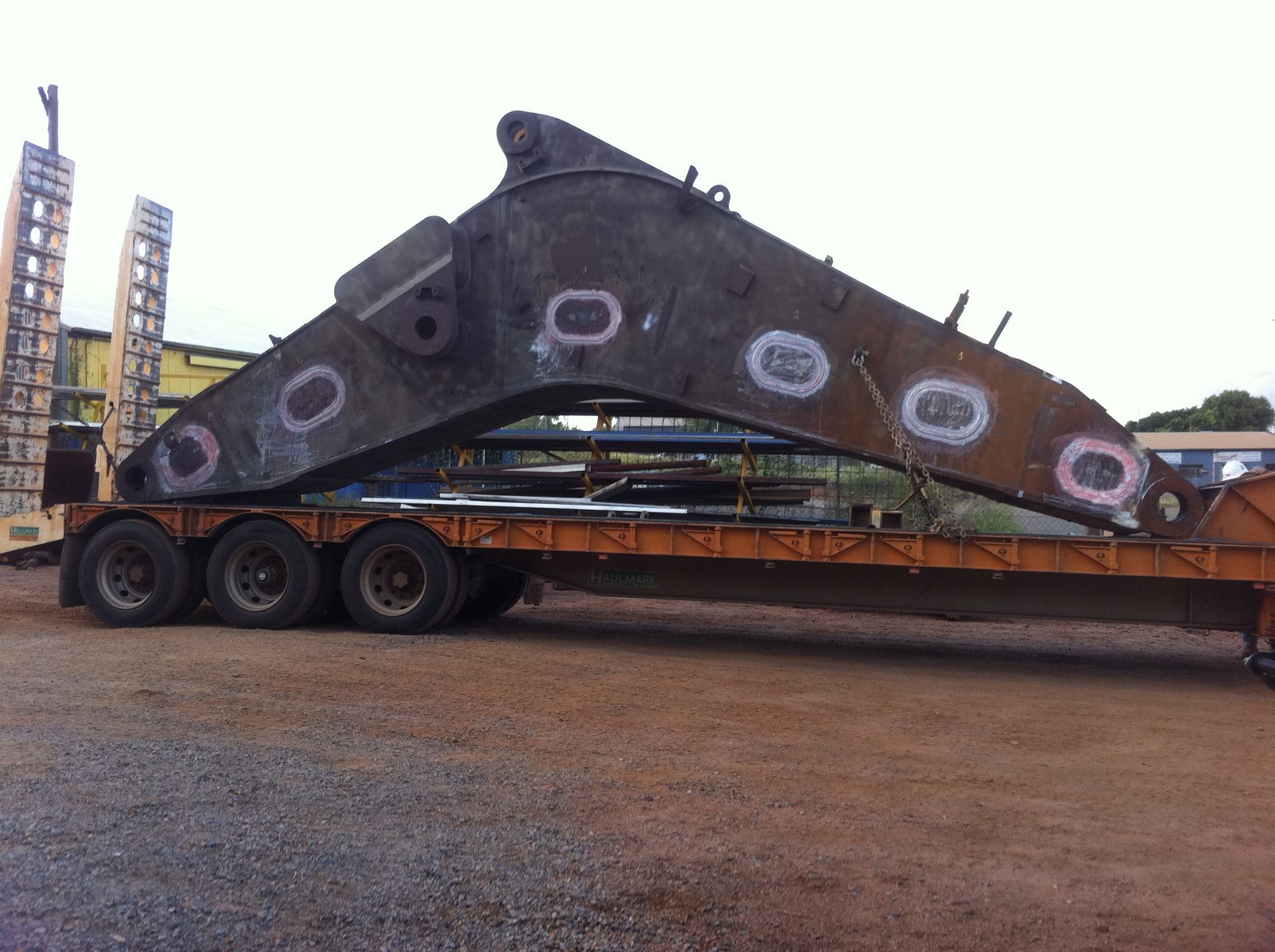 Pink Color Heavy Bucket — Wright's Welding Operations In Boulia, QLD