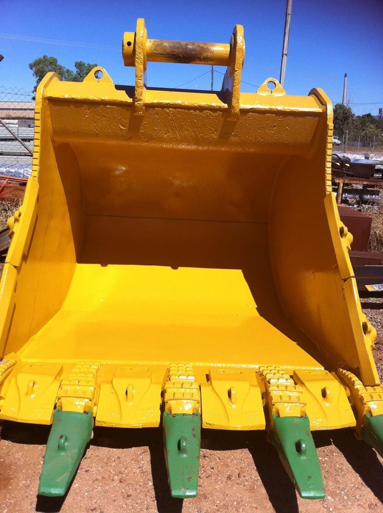 Yellow Bucket for Repair — Wright's Welding Operations In Ryan QLD