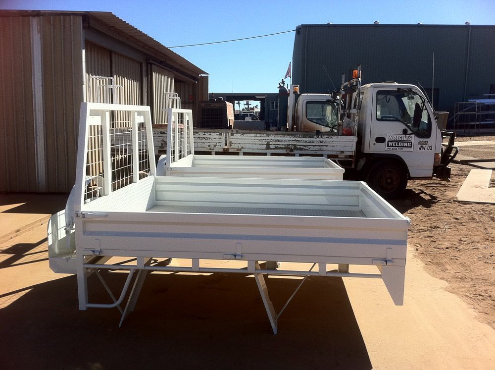 Sid View Of The Two Trailer Tray With Wrights Welding Truck — Wright's Welding Operations In Ryan, QLD
