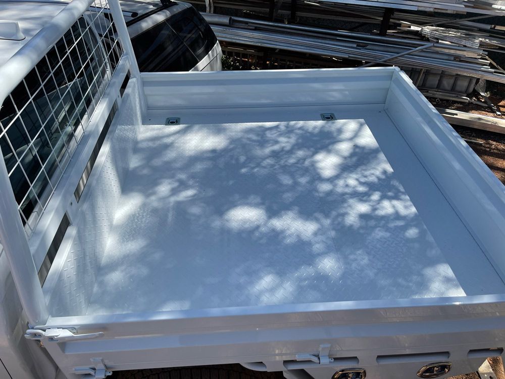Top View Of The Pick Up Trailer Trays — Wright's Welding Operations In Ryan, QLD