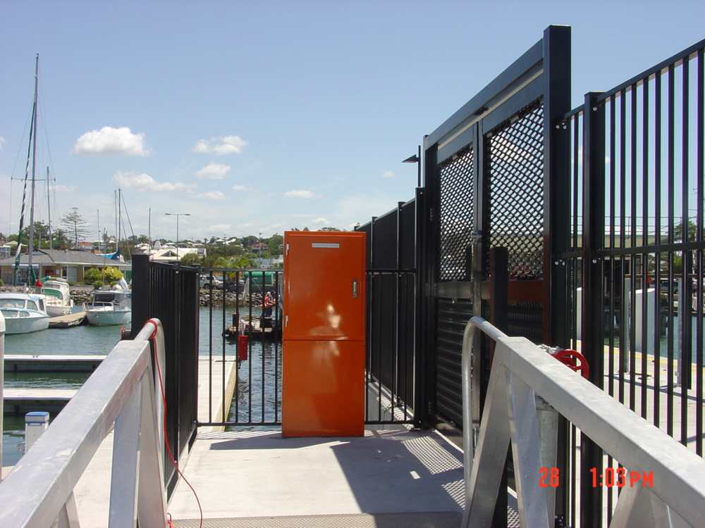 Wharf gates — Gates Darwin in Pinelands, NT