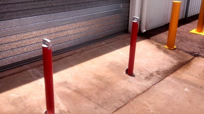 Red poles2 — Gates Darwin in Pinelands, NT