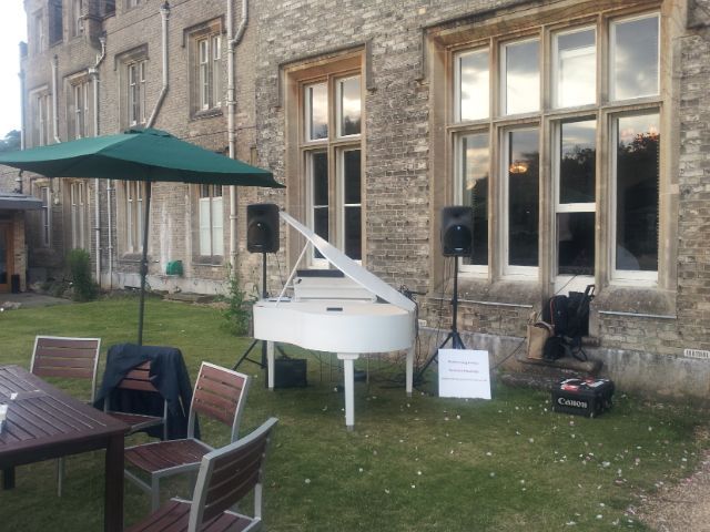 White grand piano shell