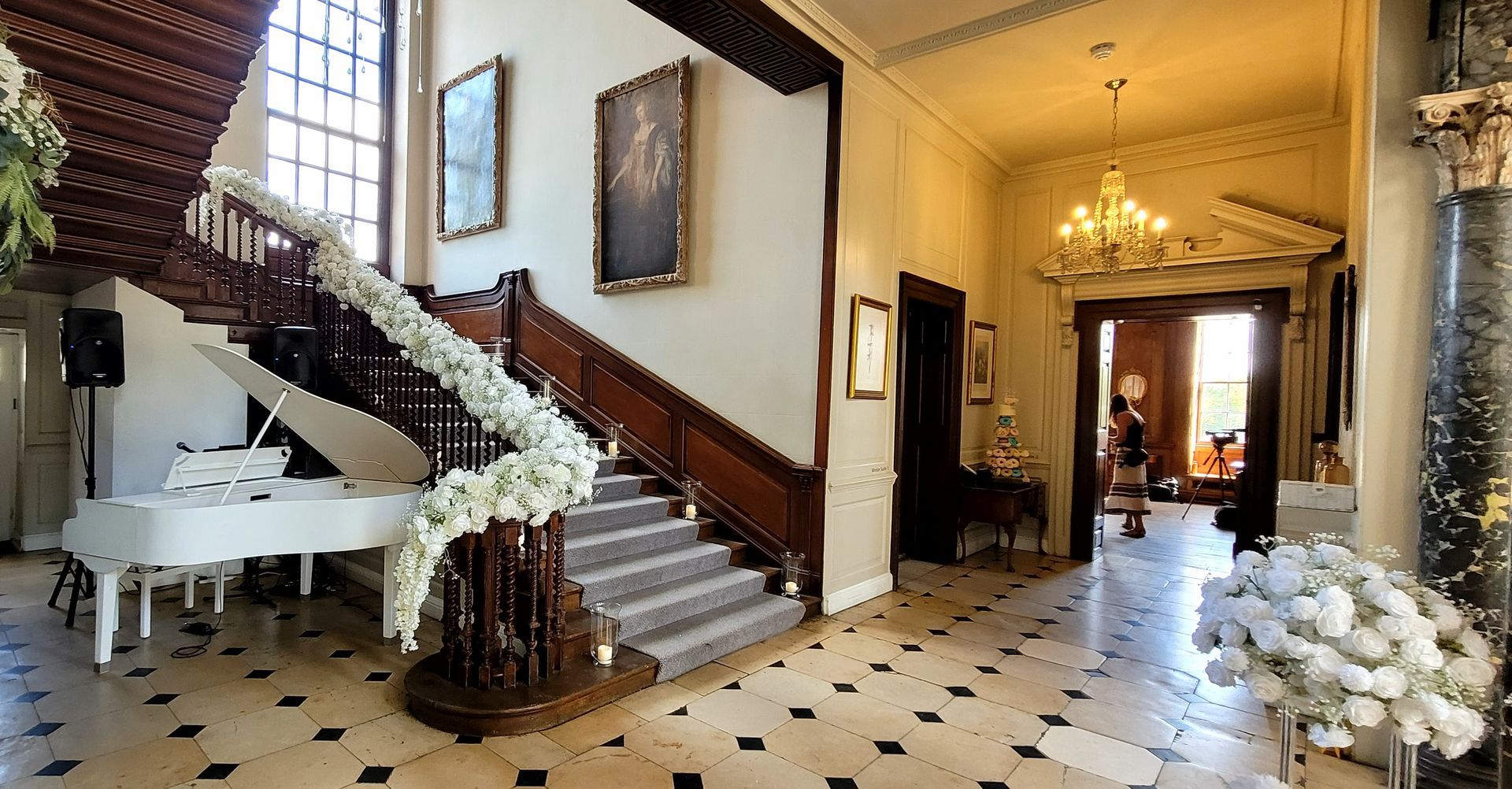 White grand piano shell