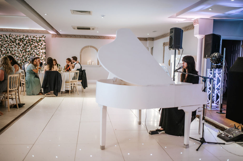 White grand piano shell