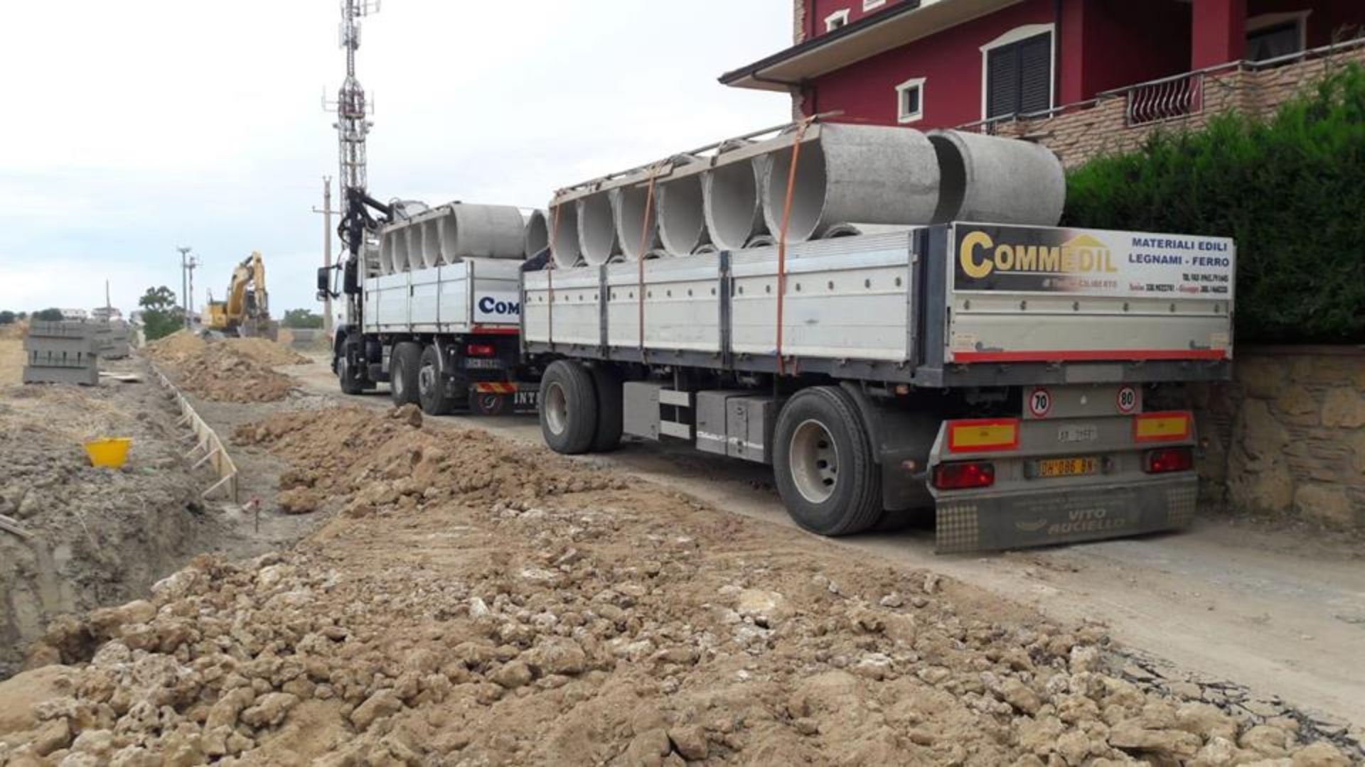 Trasporto speciale costruzioni in cemento