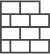 Brick wall pattern with alternating rows of bricks.