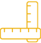 Yellow measuring tape.