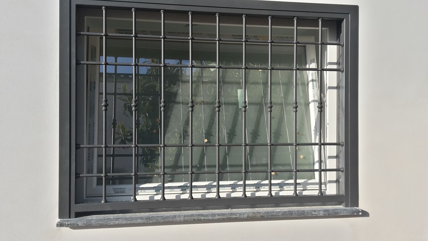 grata di sicurezza di una finestra