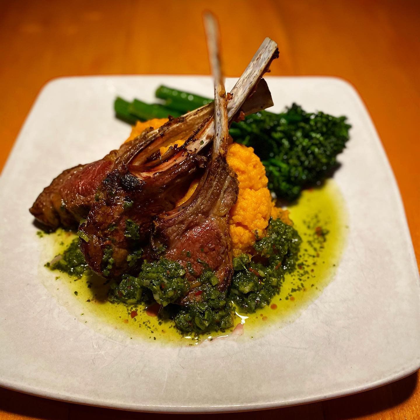 Colorado Lamb With Sautéed Broccolini — Telluride, CO — Floradora Saloon